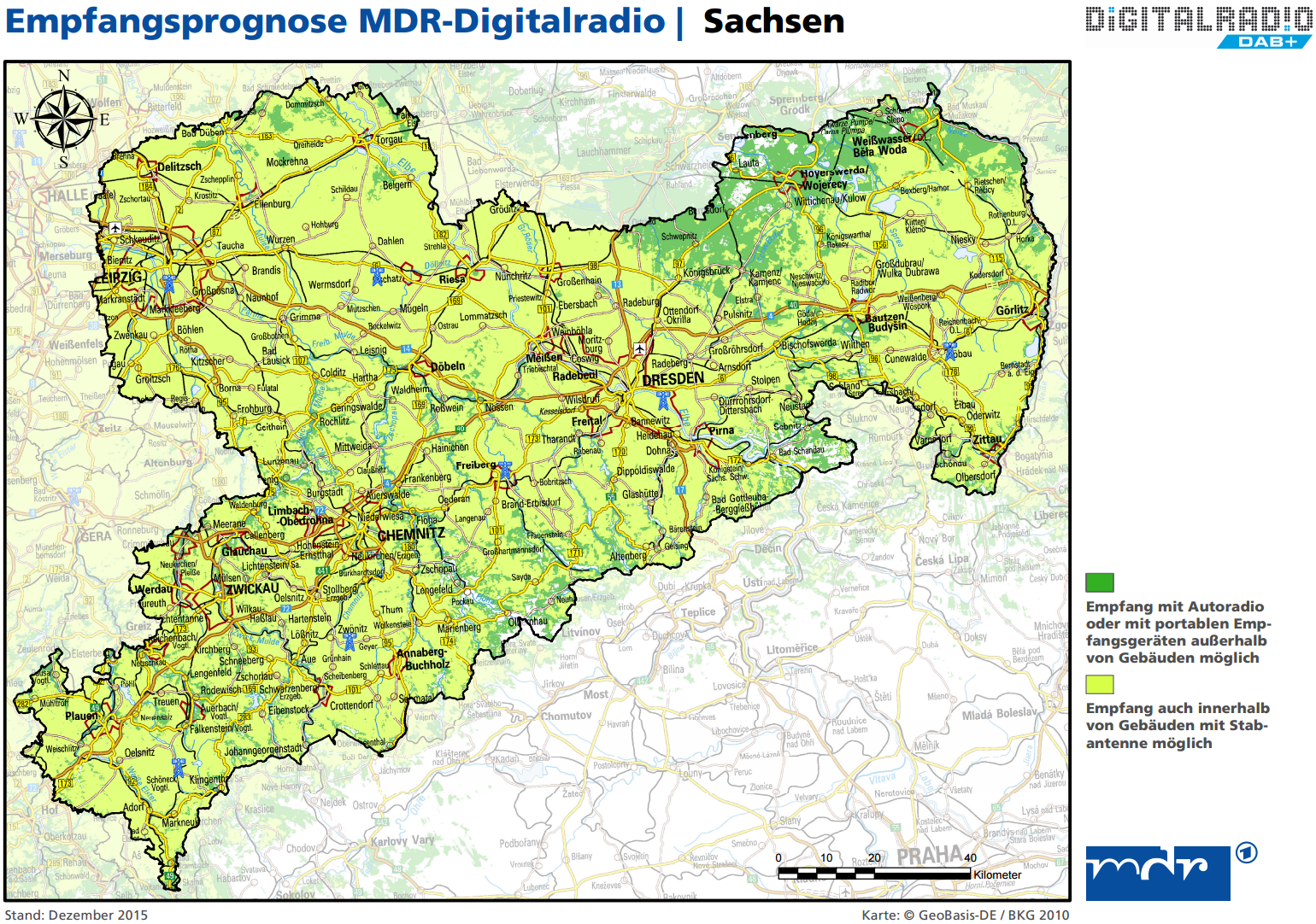 Empfangsprognose DAB+ Sachsen 012016 radioWOCHE